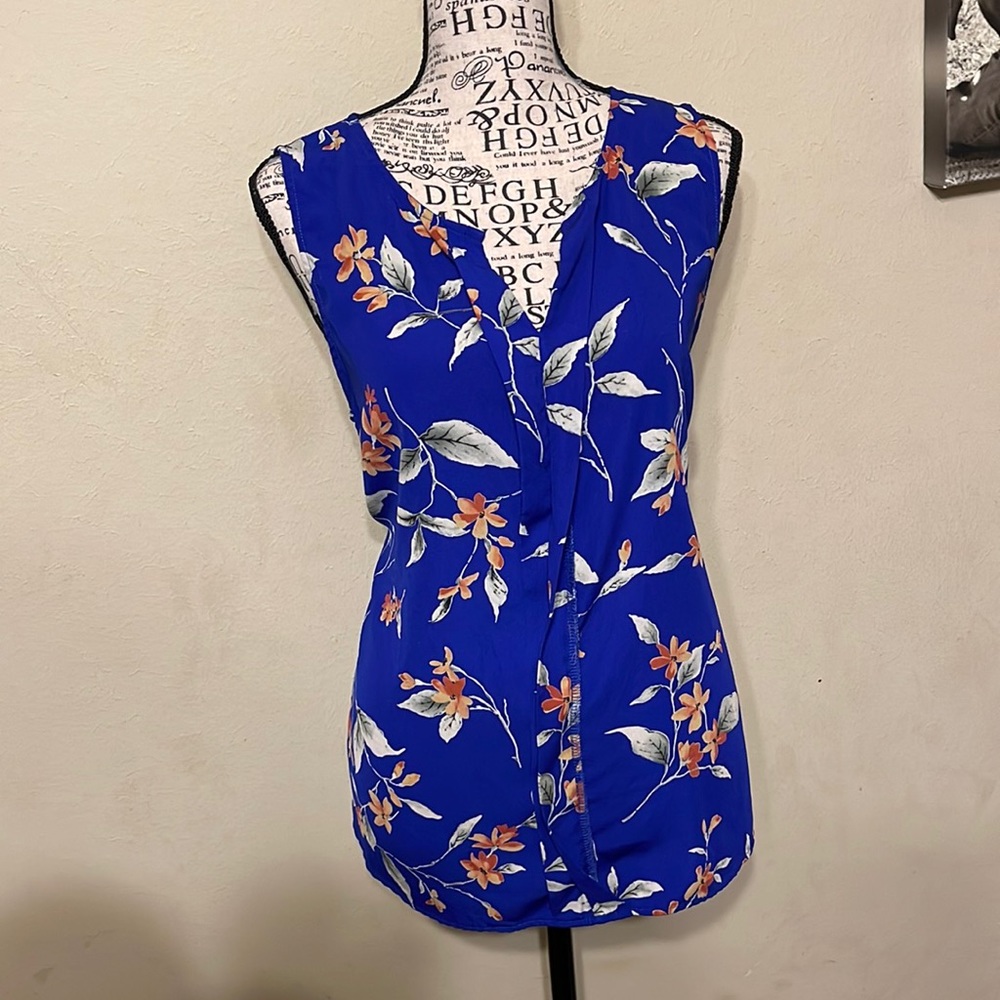 West Kei, Blue Floral Tank, M